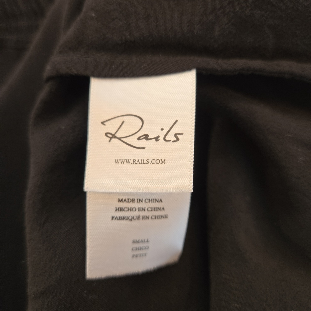 Rails Sierra Black Mini Dress Smocked Womens Size Small - Picture 8 of 9